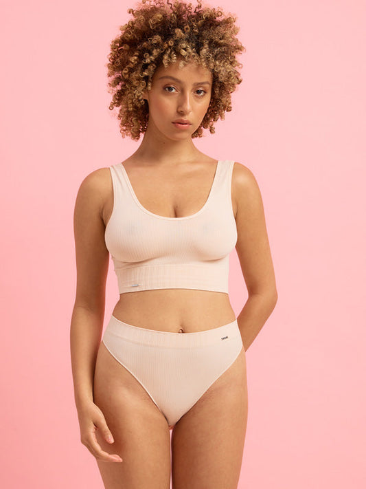 Ivy Seamfree High Waist G-string Taupe