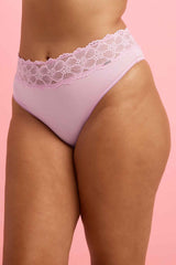 Chloe Microfibre High Waist G-String Orchid