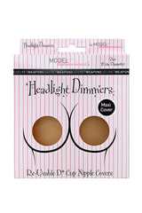 Nipple Pasties Maxi Cover D+ Cup Re-Usable Silicone Covers Beige Round