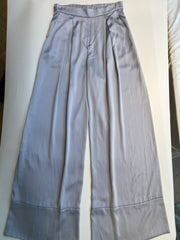 Pyjamas 100% Silk Set Shirt Pants Light Blue