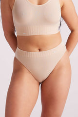 Ivy Seamfree High Cut Bikini Brief Taupe
