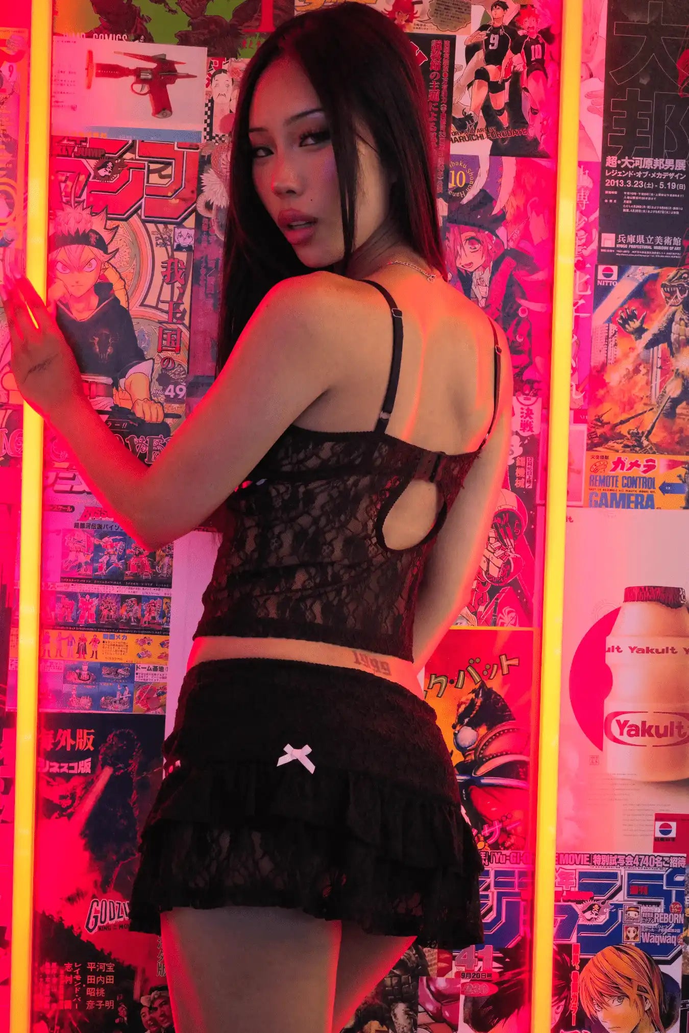Jae Bunny Lace Cami Black Secondary image