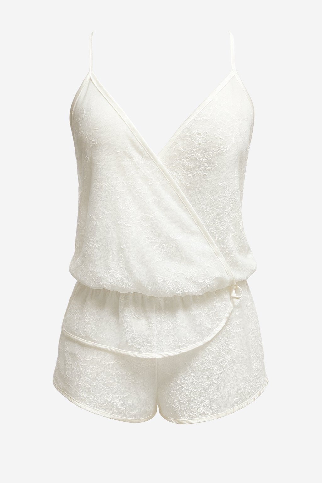 Harmony Lace Playsuit White