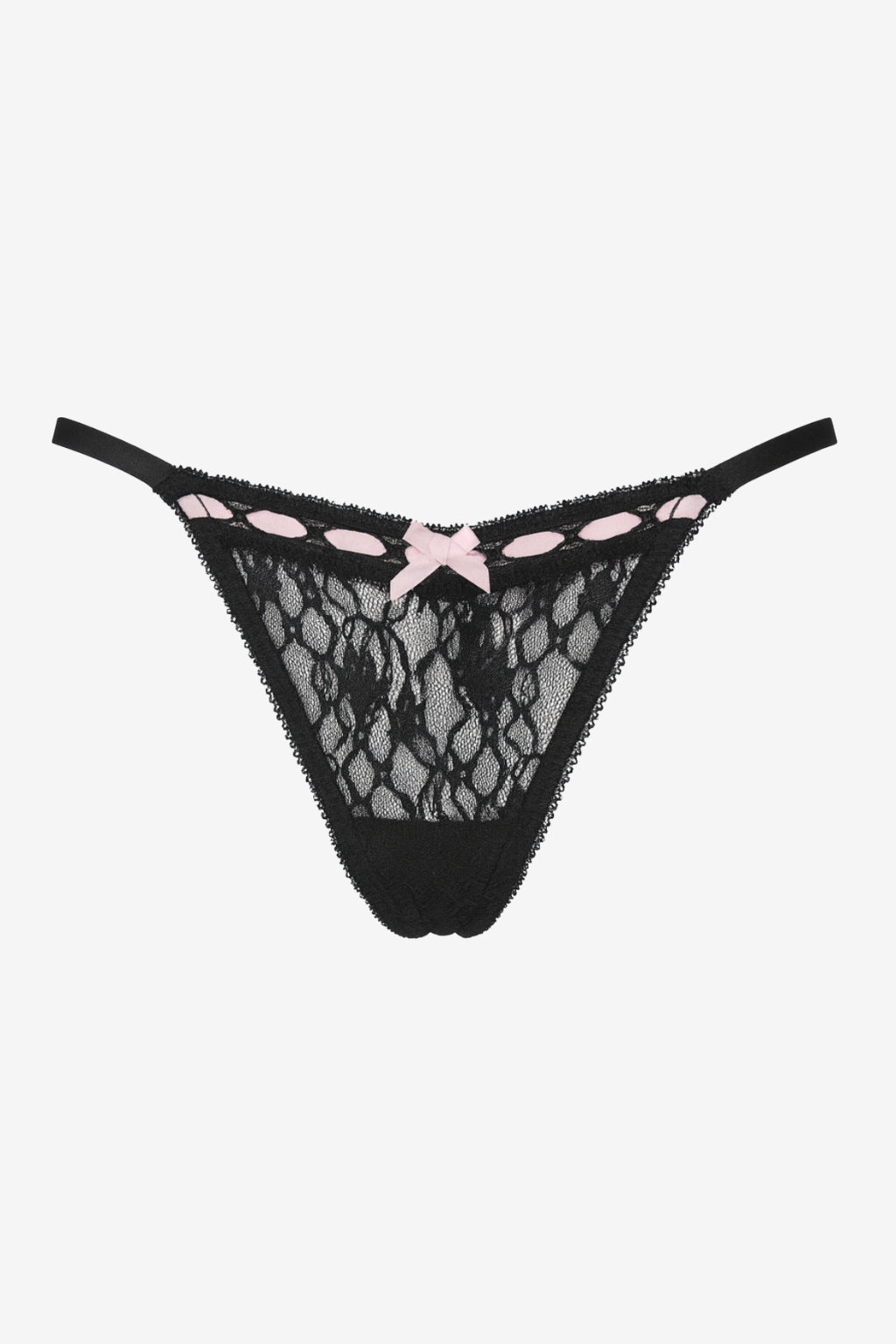 Jae Bunny Lace G-String Black