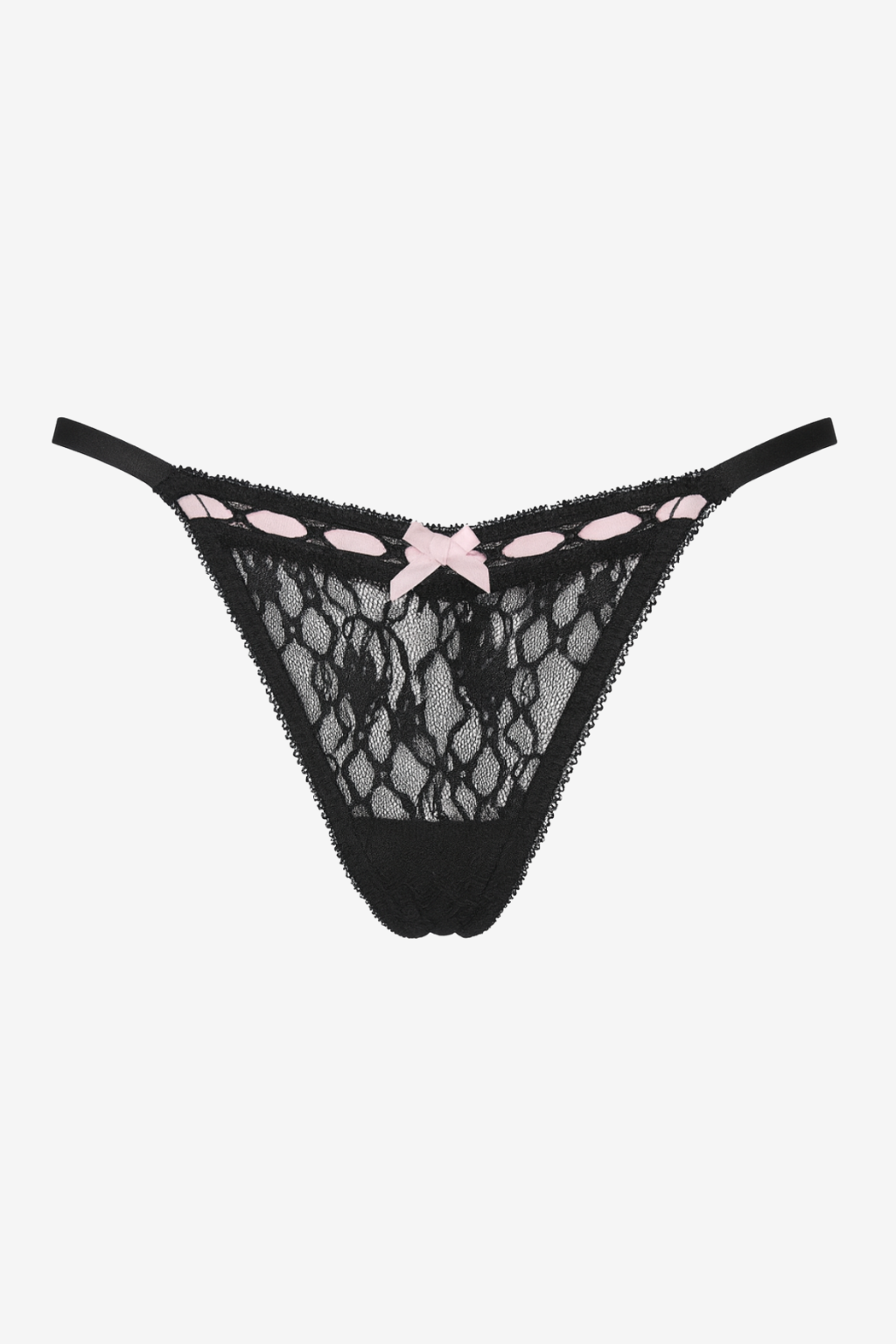 Jae Bunny Lace G-String Black