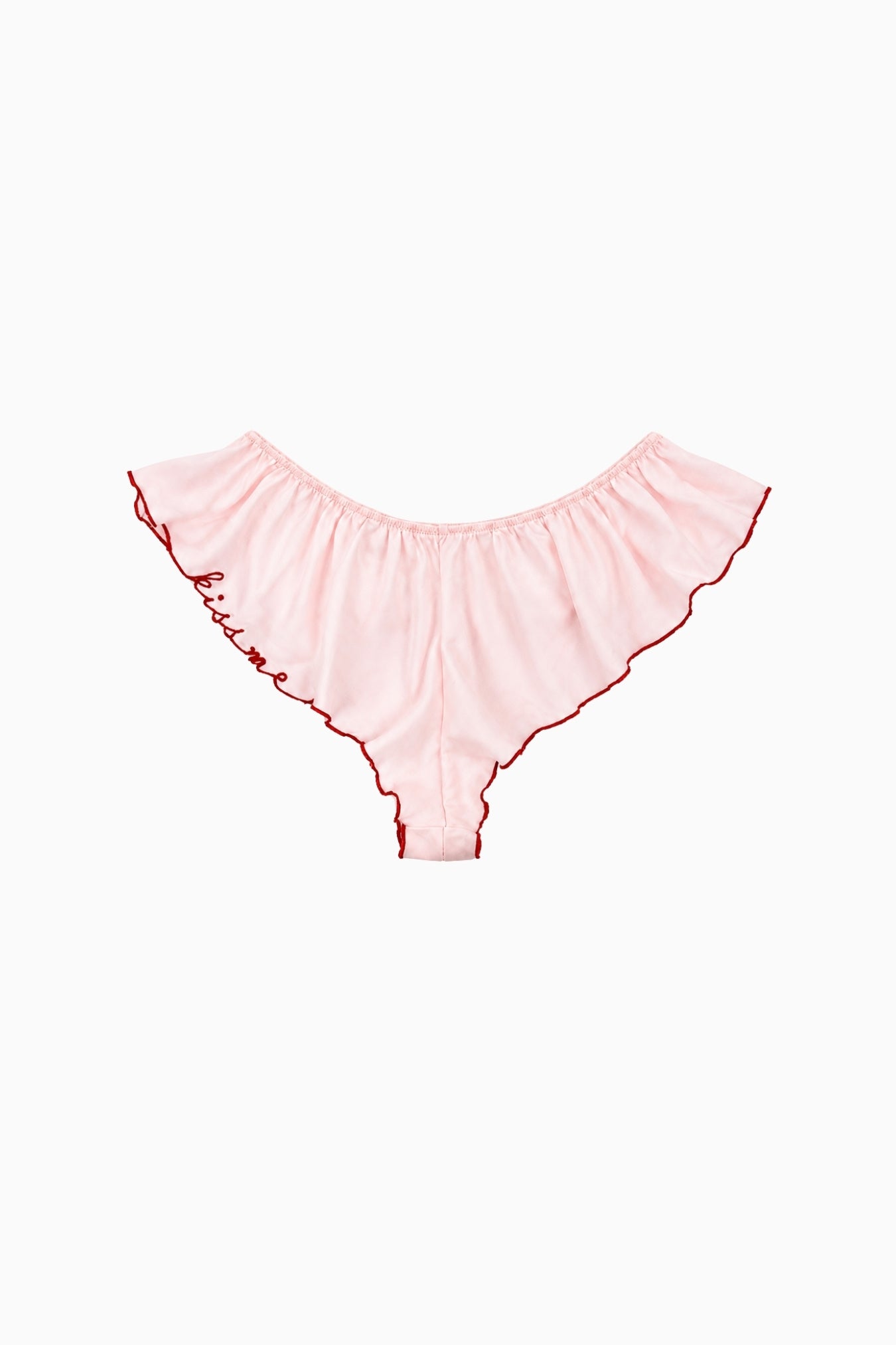 Kiss Me Satin Ruffle Brief Pink – Size S | Archive Sample Main image