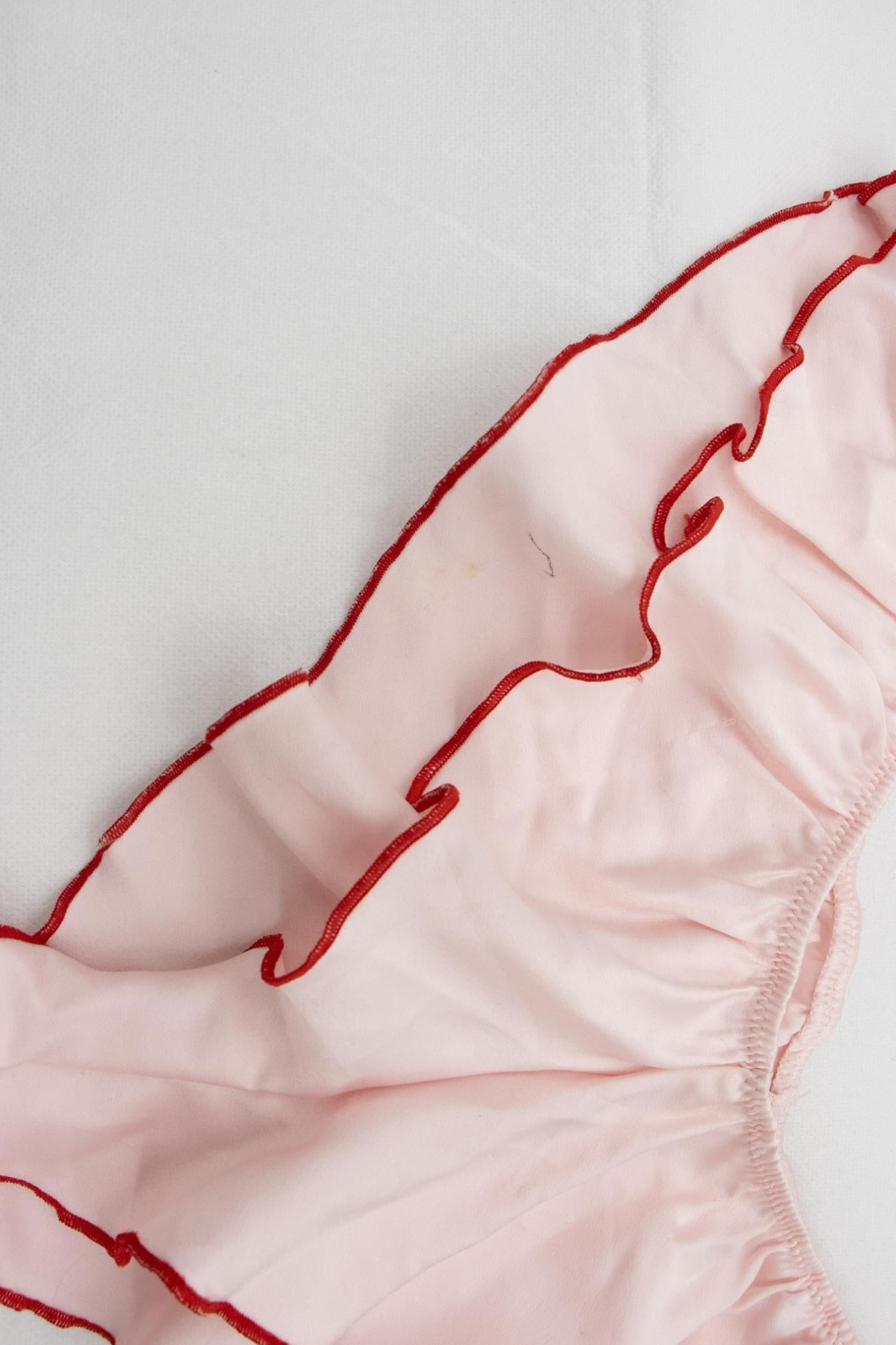 Kiss Me Satin Ruffle Brief Pink – Size S | Archive Sample Secondary image