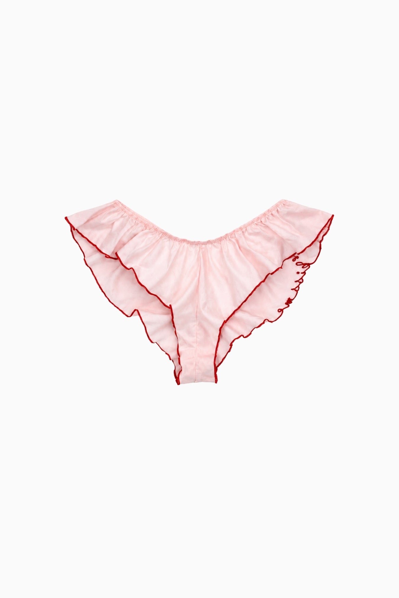 Kiss Me Satin Ruffle Brief Pink – Size S | Archive Sample