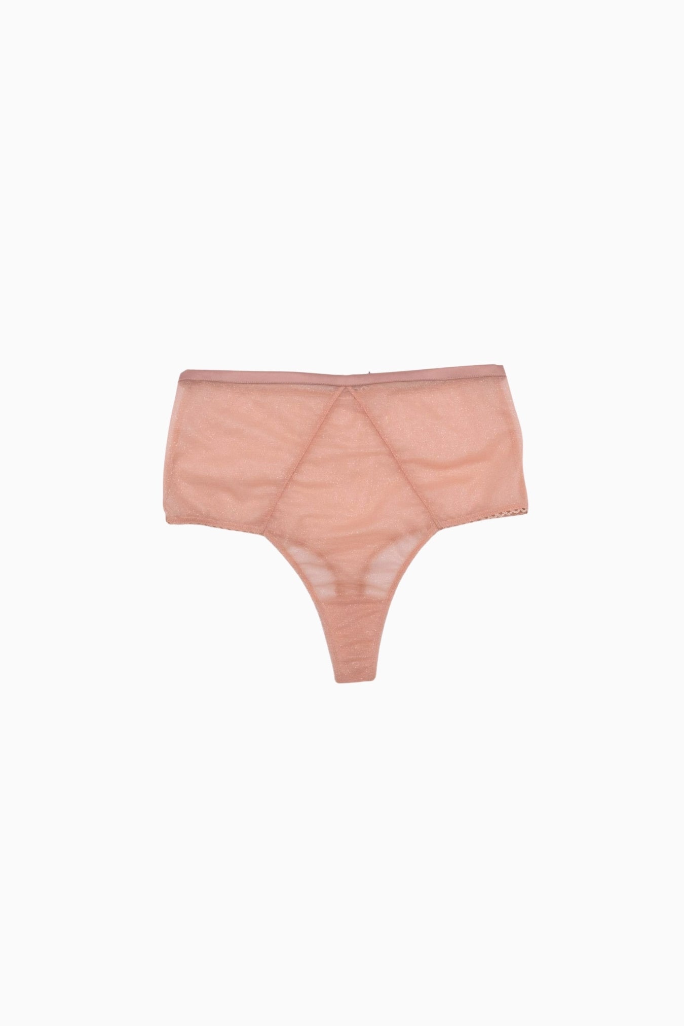 Shimmer Mesh High-Waist G-String Blush – Size S | Archive Sample Secondary image