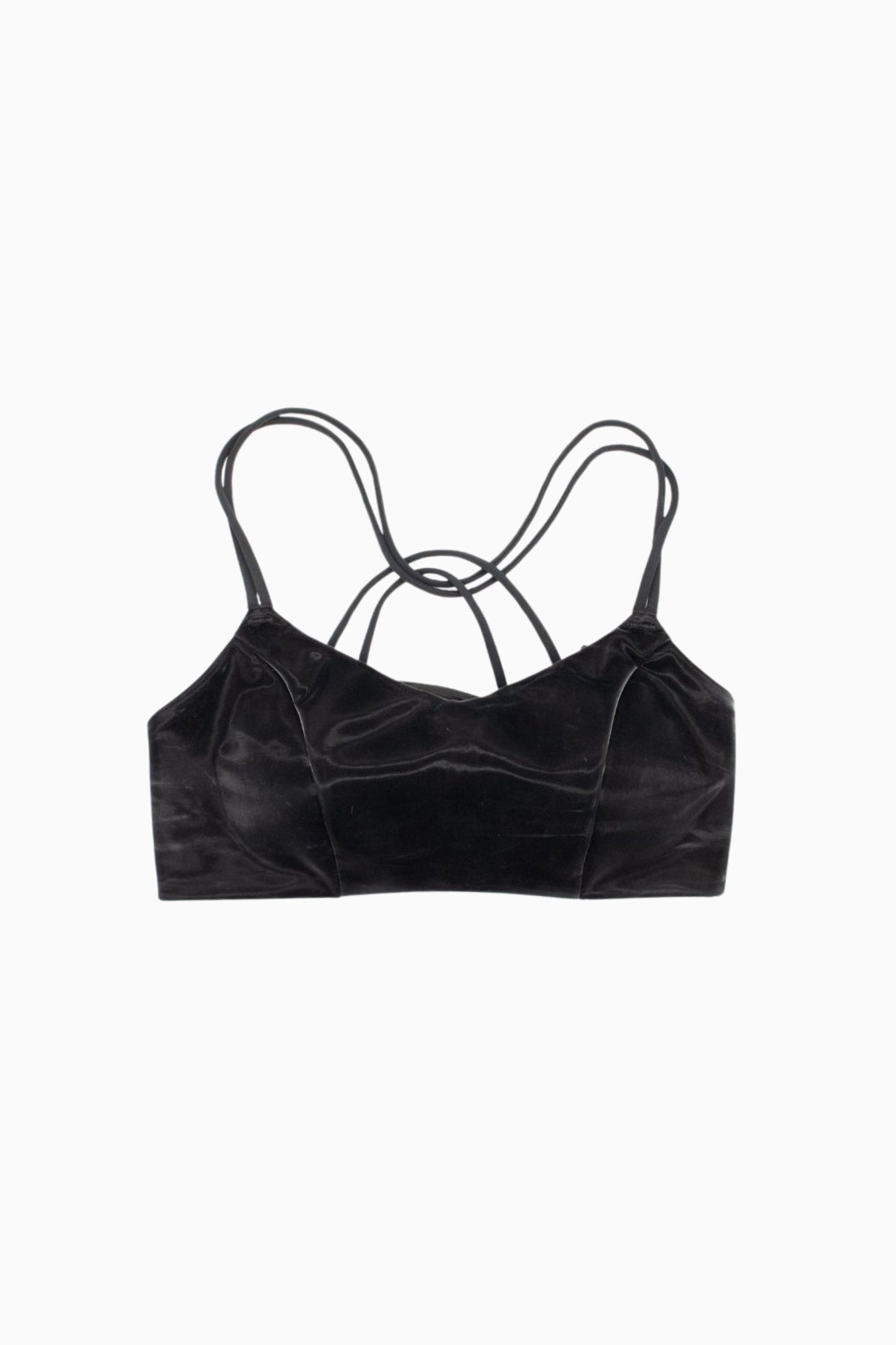 Liquid Shine Cross-Back Sports Bra Black – Size S | Archive Sample