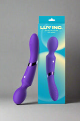 Purple double pleasure toy with packaging on a white background
