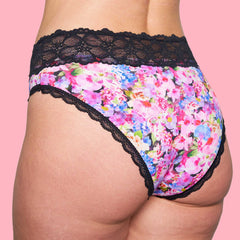 Chloe Microfibre High Leg Bikini Knicker Floral