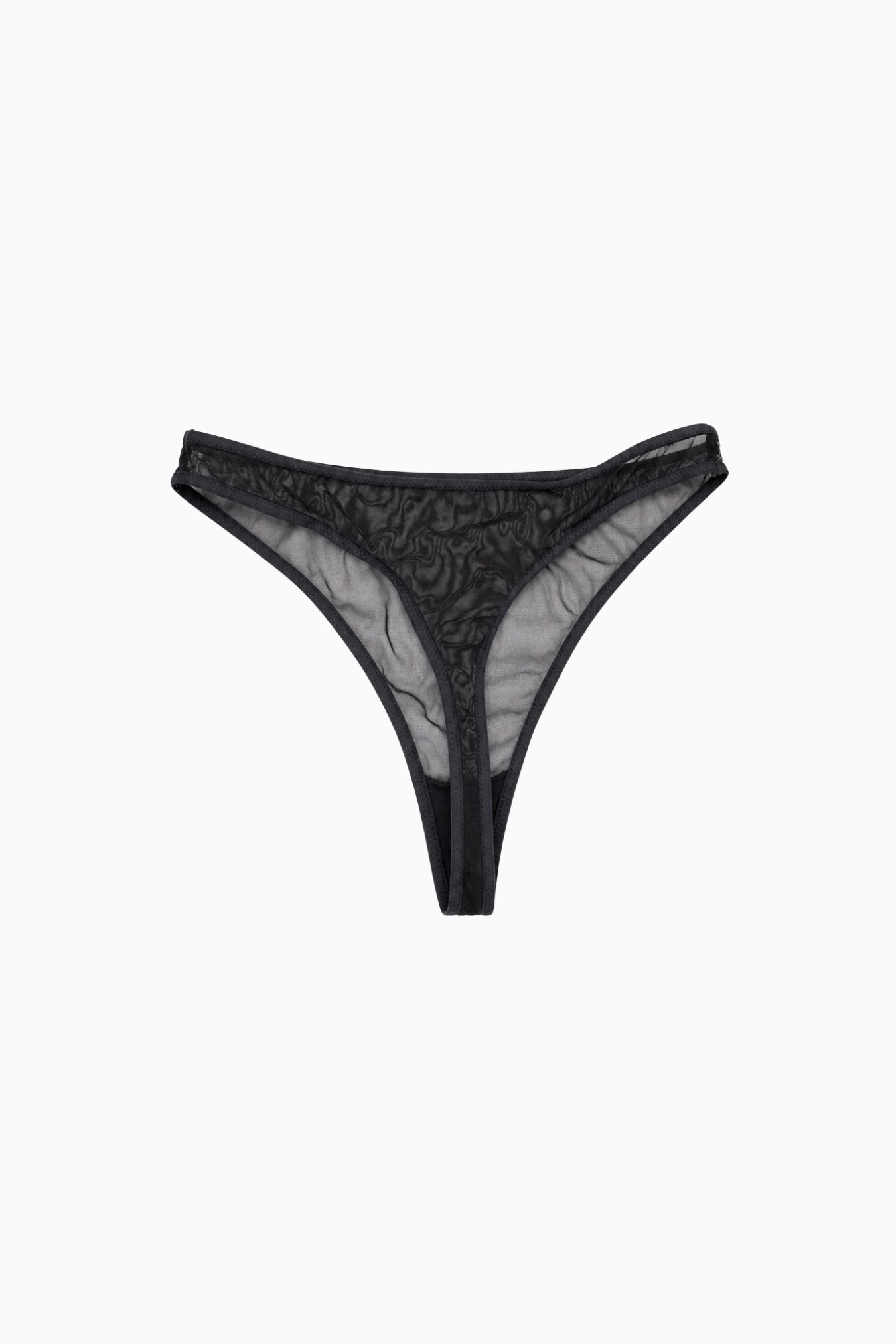 High-Cut Mesh G-String Black – Size S | Archive Sample