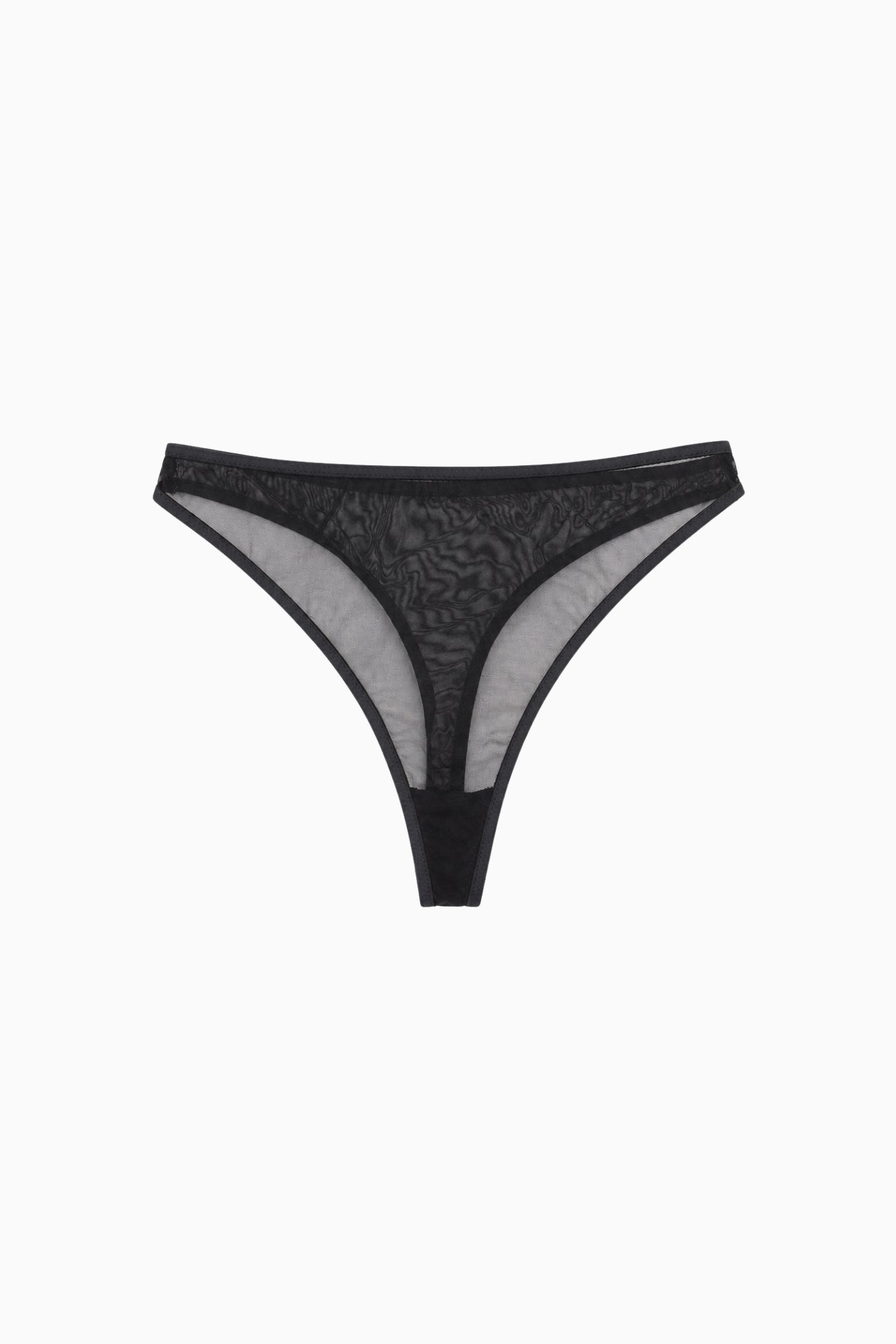High-Cut Mesh G-String Black – Size S | Archive Sample