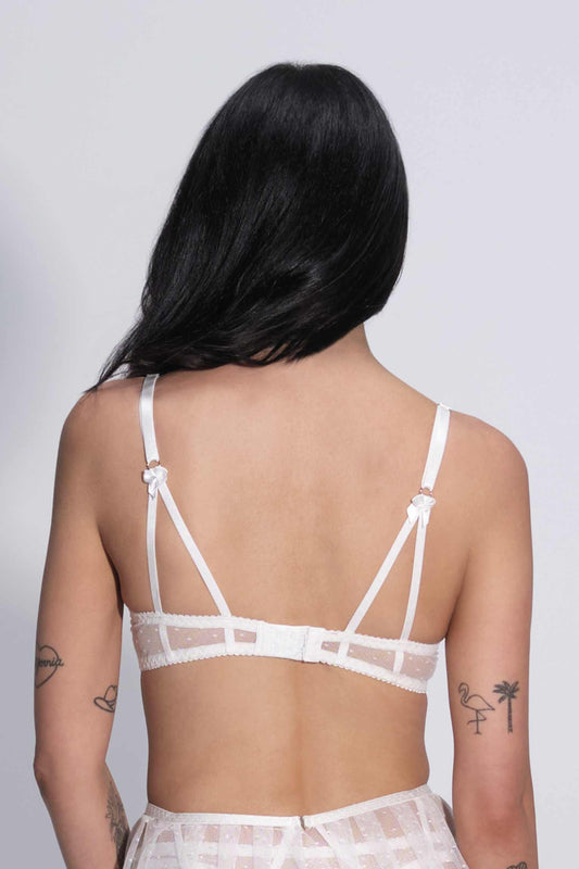 FLIRTIE Lace Bandeau Bra in White – Christina's Luxuries