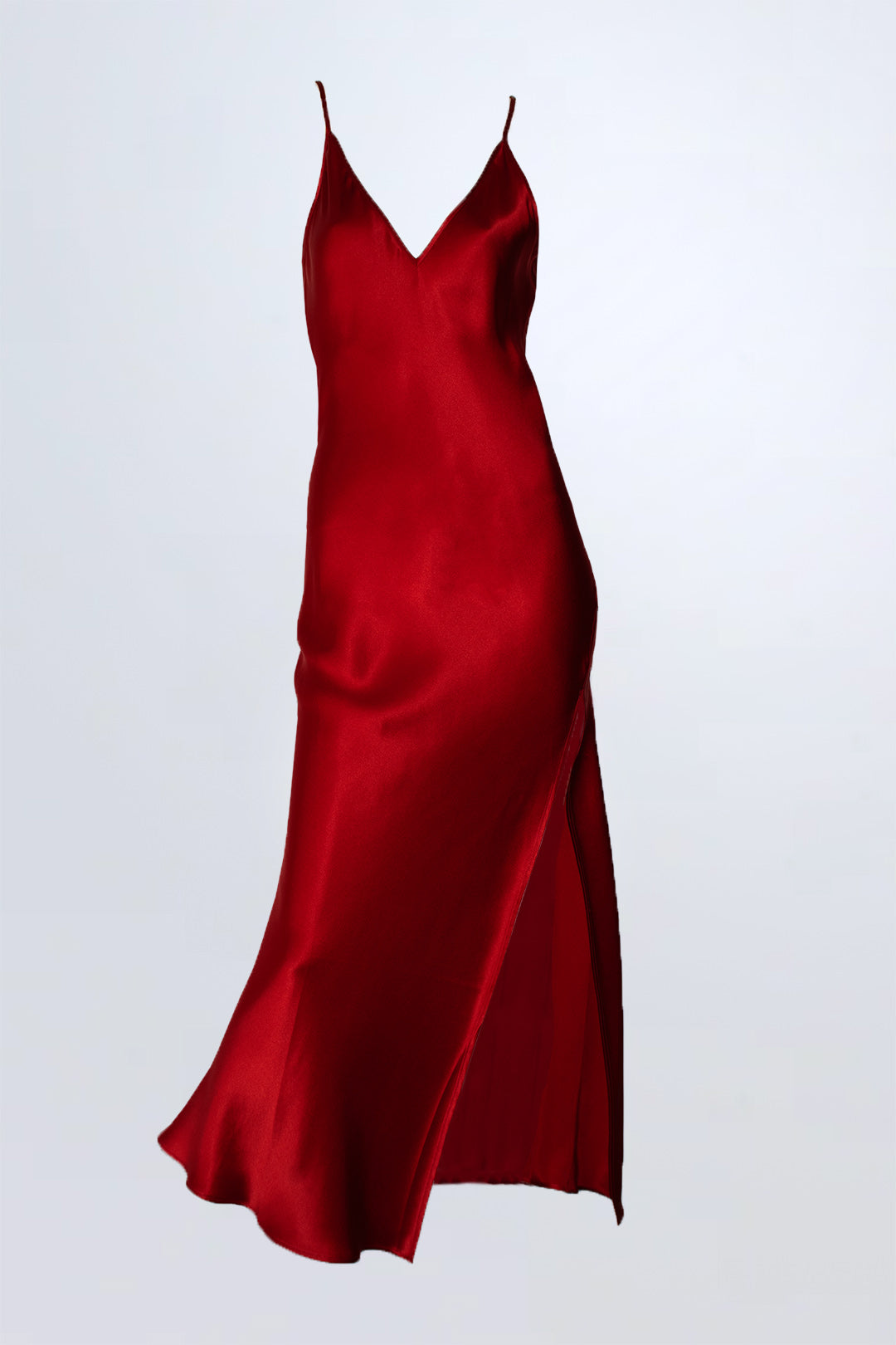 Elvira Silk Maxi Slip Dress Red | Archive Sample Secondary image