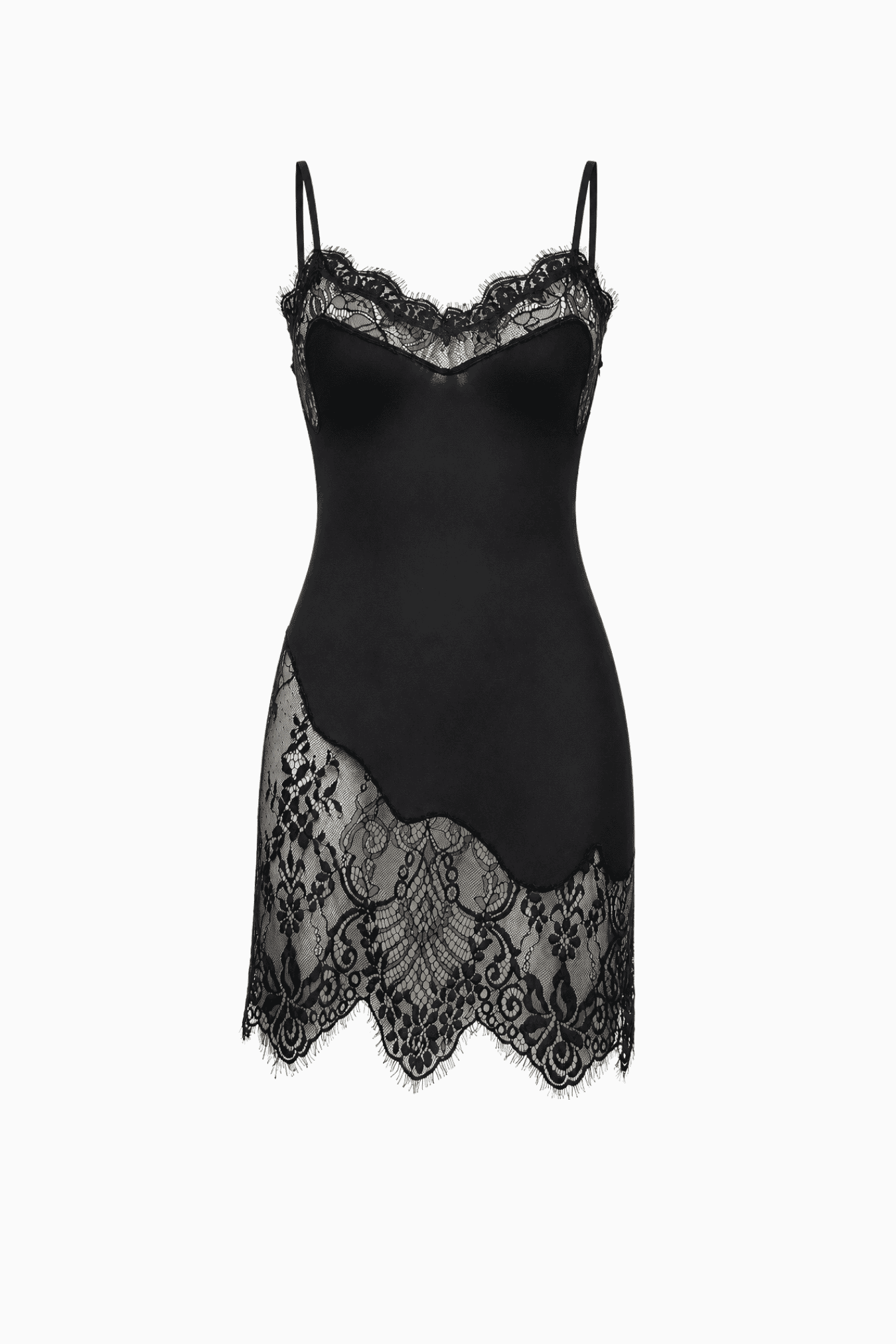 Rozalia Lace Slip Black | Archive Sample Main image