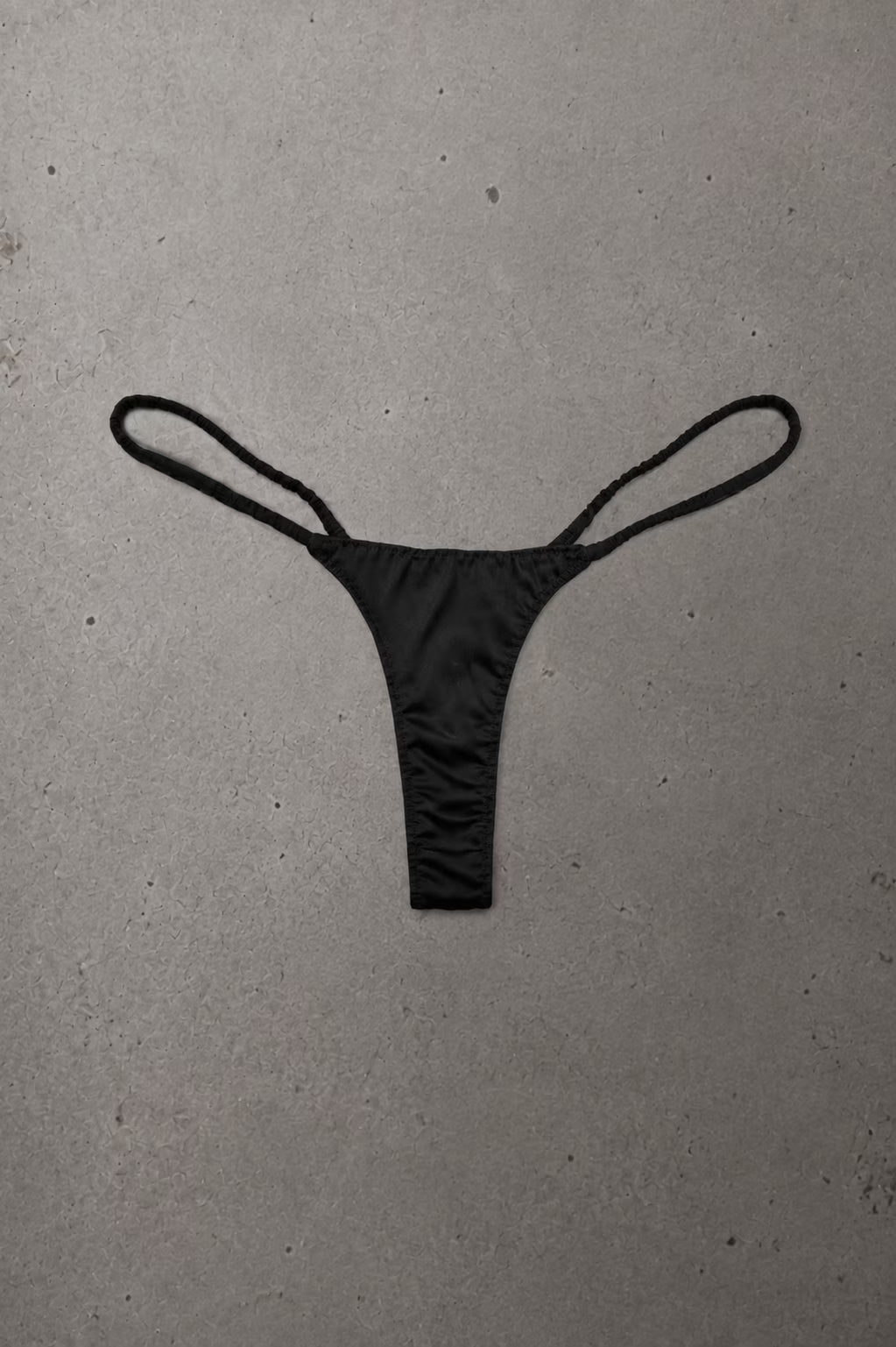 G-String Satin Black – Size S | Archive Sample