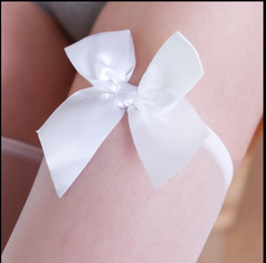 Stockings Bow Sheer White