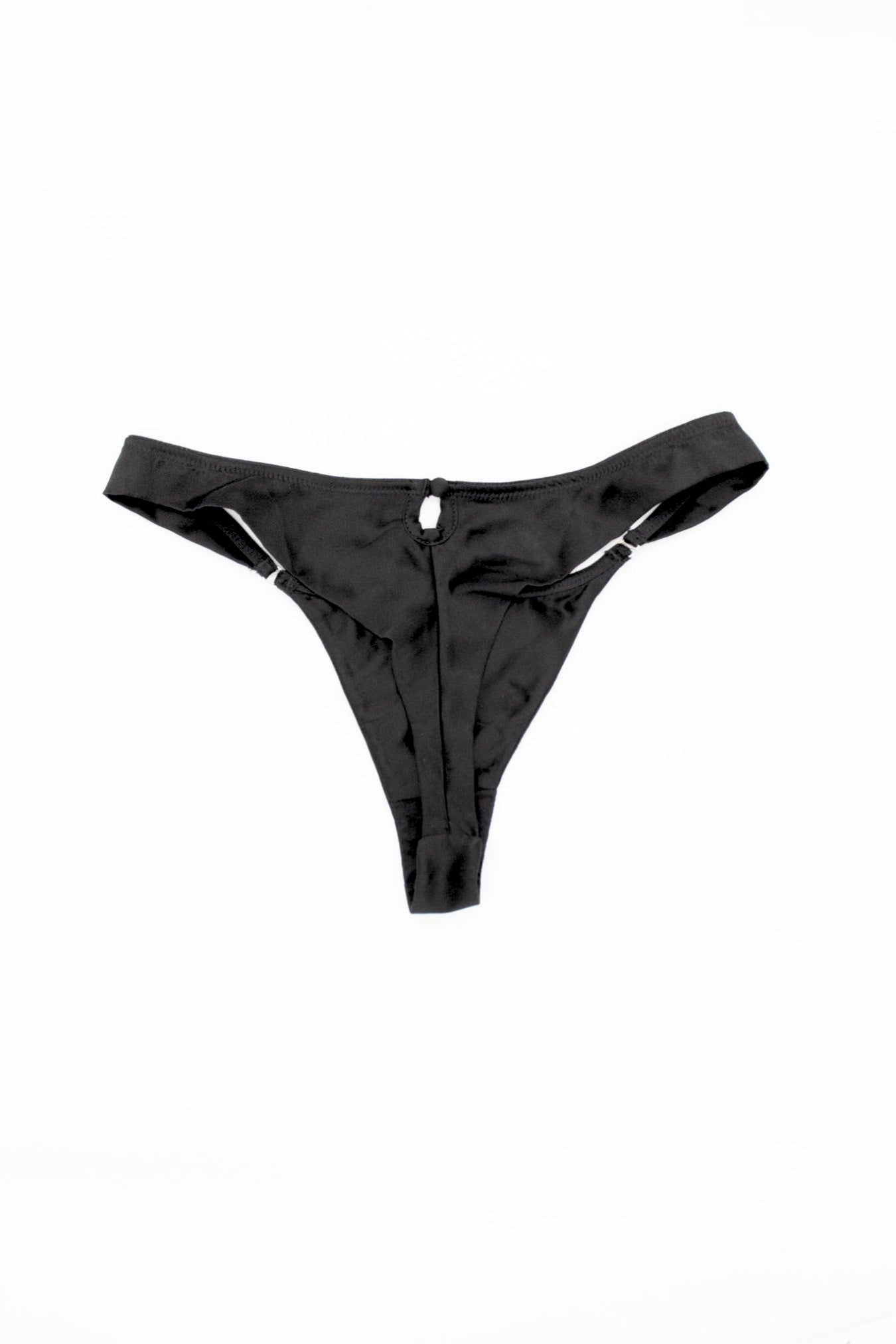 Silk Keyhole G-String Black – Size S | Archive Sample