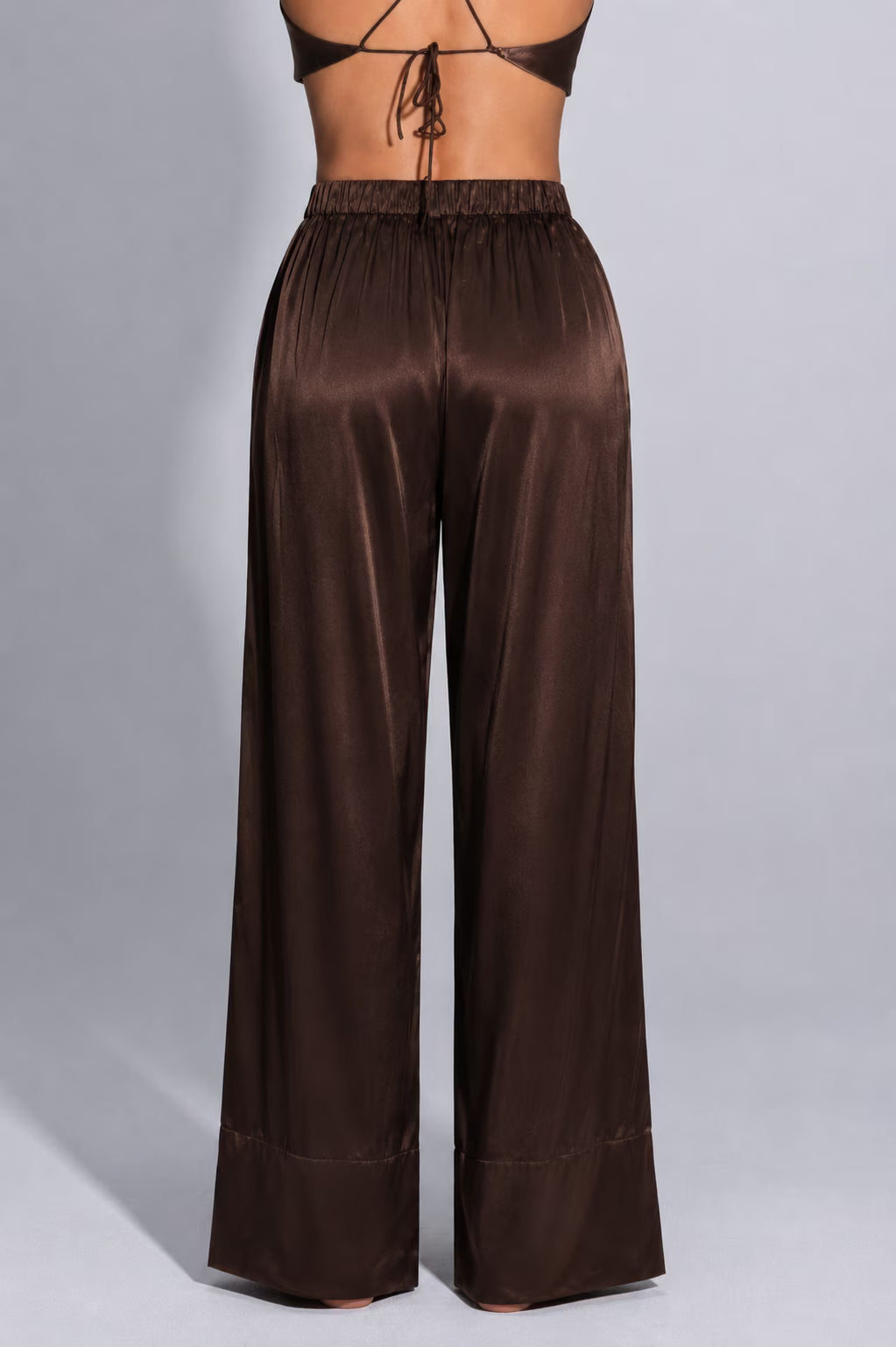 Twyla Silk Pyjama Set Chocolate | Archive Sample