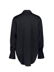 Twyla Silk Pyjama Shirt Black