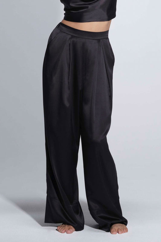 Twyla Silk Pyjama Pant Black 1531