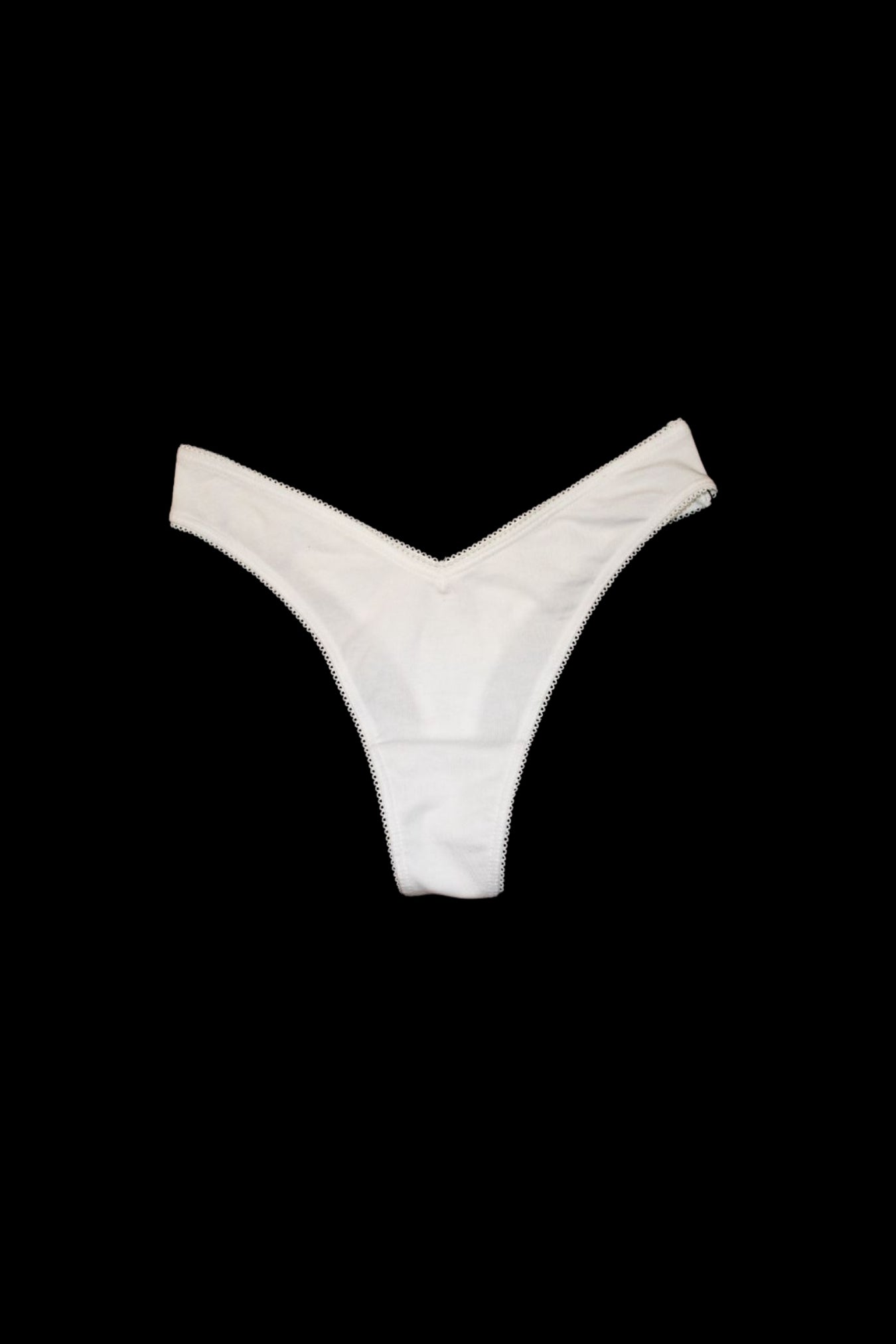 V Cut G-String White – Size XS | Archive Sample