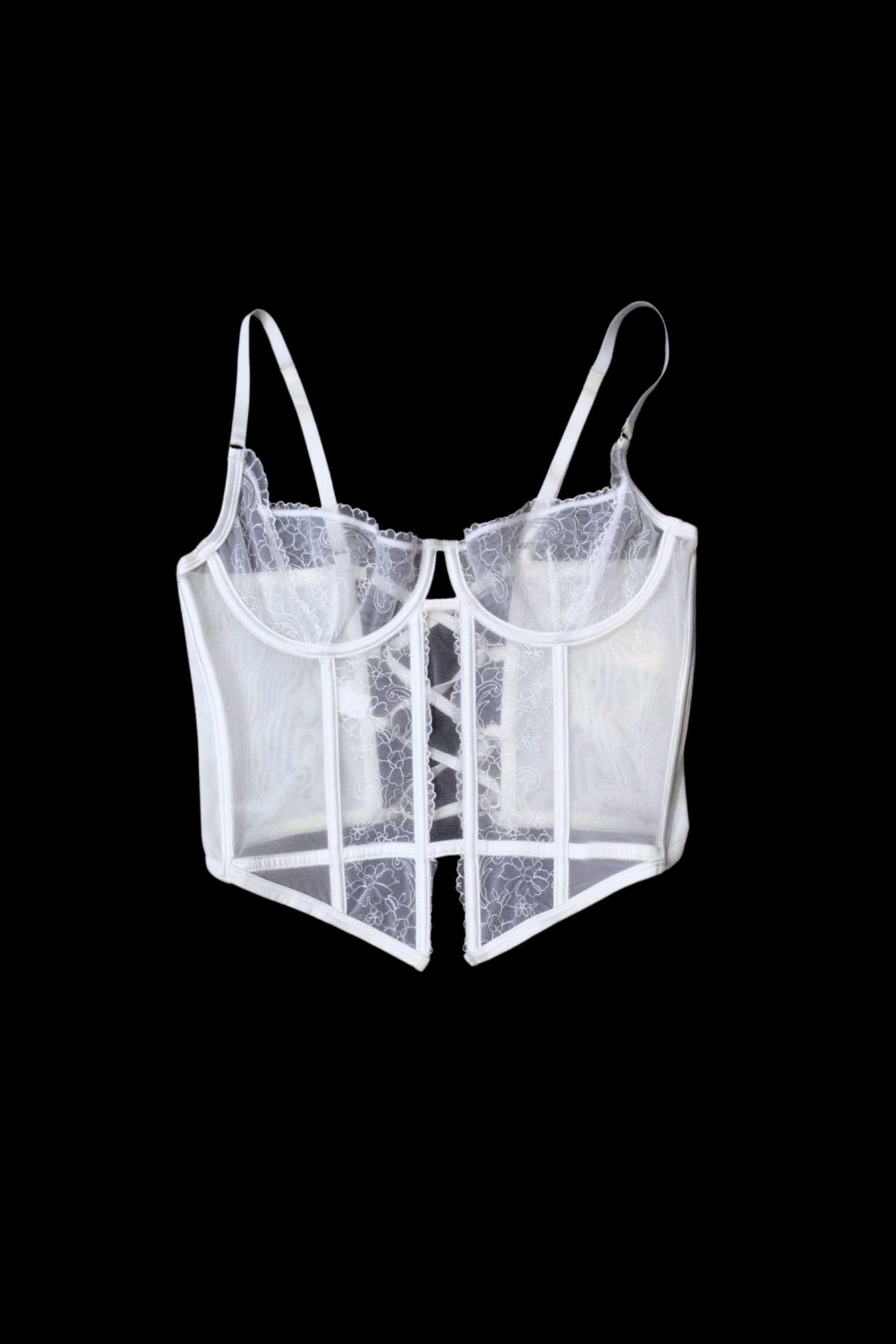 White Lace Bustier Set – Size 8D/10C/12B | Archive Sample Secondary image