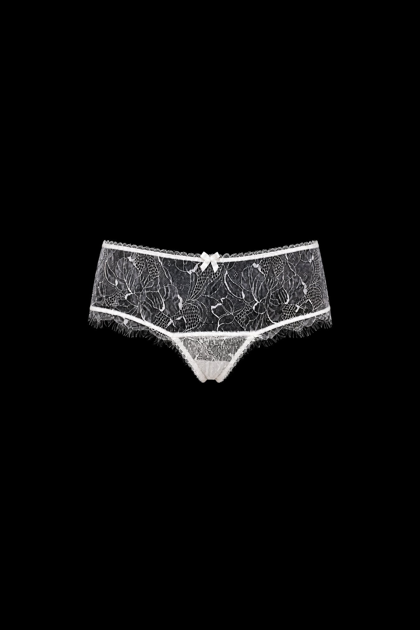 White Lace Eyelash Brief – Size S | Archive Sample