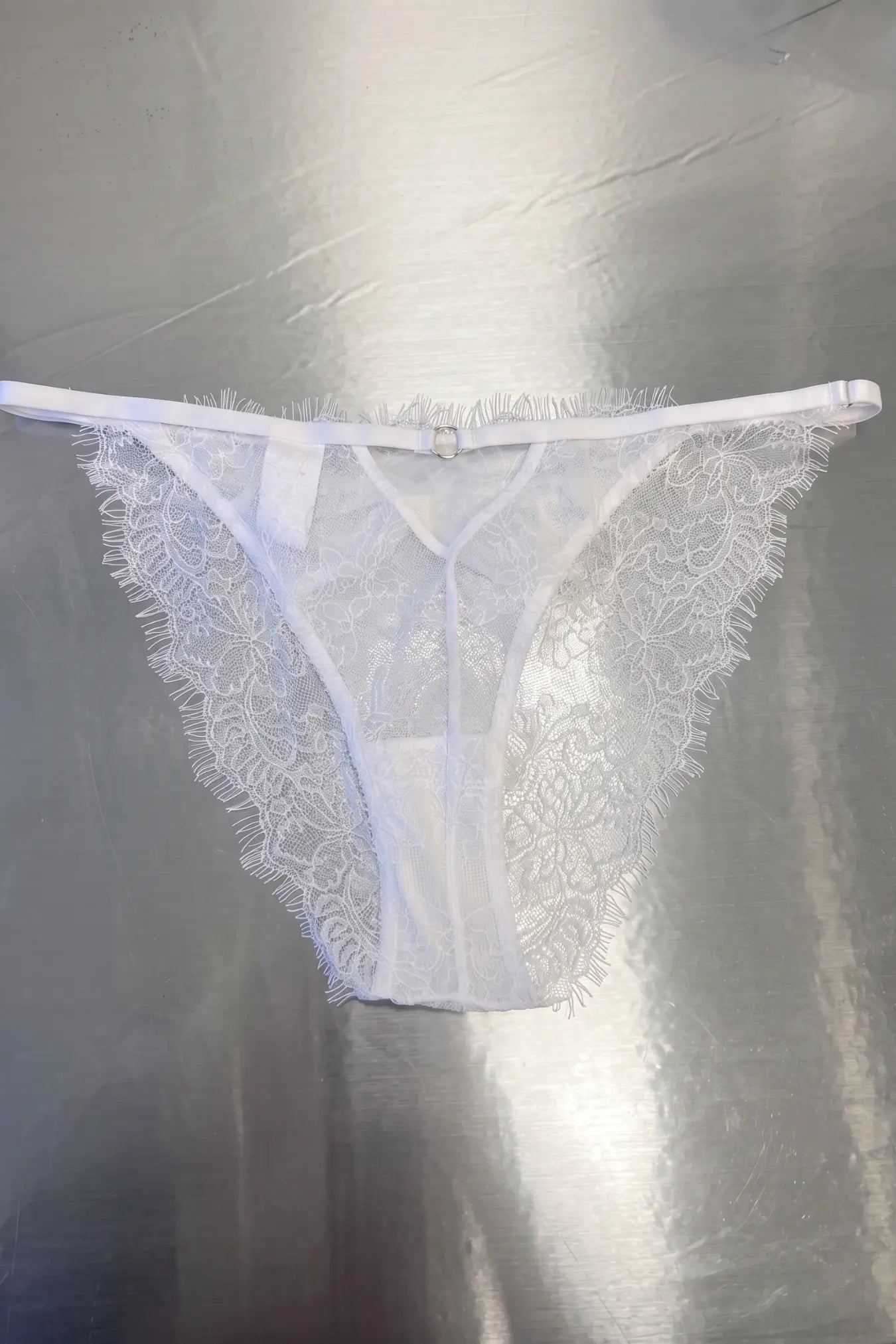 Brooke Lace Knicker White - Size M-2XL | Archive Sample Secondary image