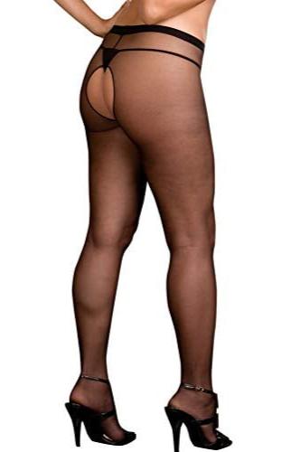 Pantyhose Curve Crotchless Sheer Black