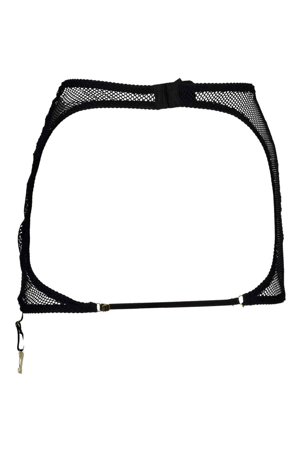 Tatiana Suspender Skirt Fishnet Black