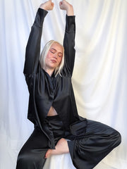 Twyla Silk Pyjama Pant Black