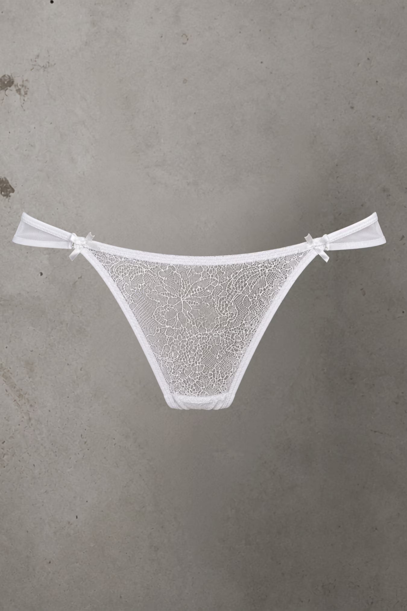Brooke Mesh Knicker White - SIze M | Archive Sample
