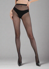 Pantyhose Fishnet Racing Stripe Black