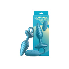Butt Plug Vibrating Swirl Metallic Blue