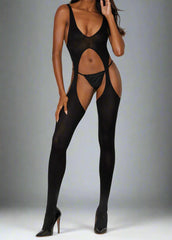 Bodystocking Crotchless Tank Black