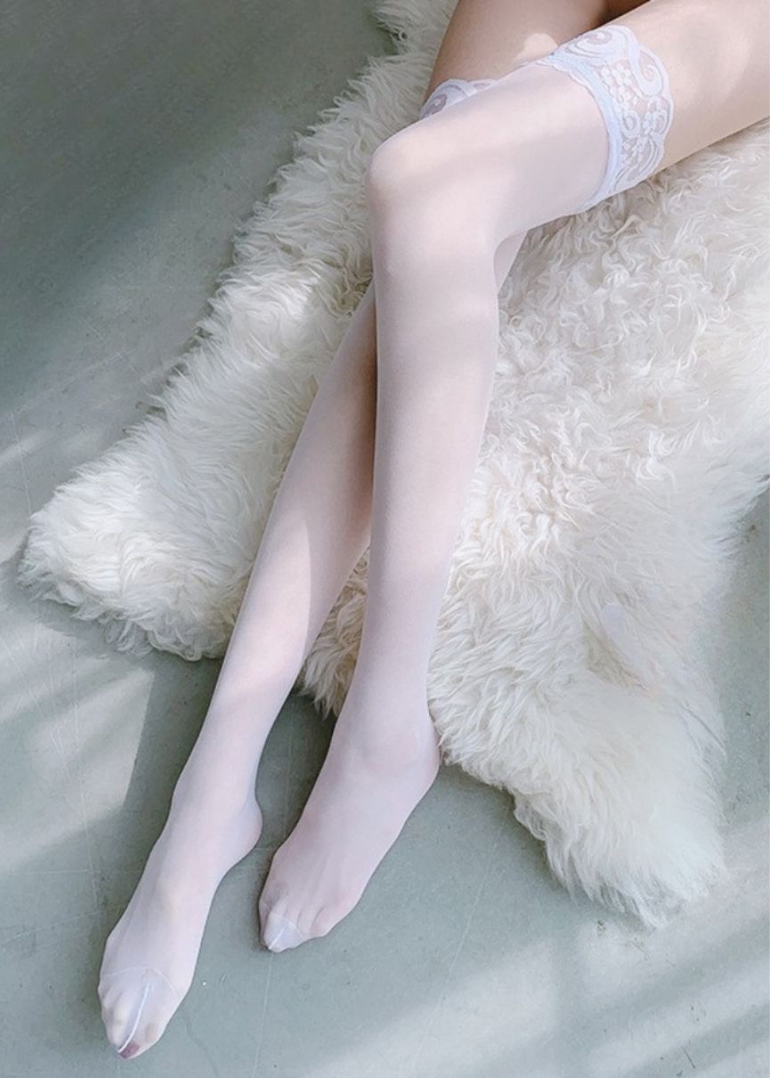 Stay Up Stockings Lace Top White Main image