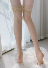 Stay Up Stockings Lace Top Beige
