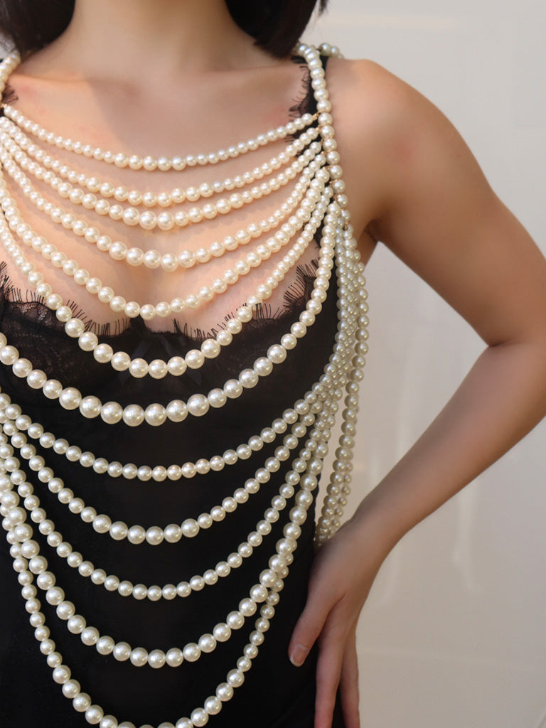 Pearl Multi Layer Body Chain | Archive Sample