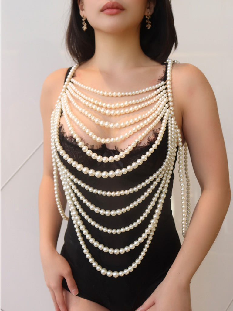 Pearl Multi Layer Body Chain | Archive Sample