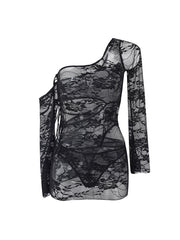 Ava Lace Cut Out Dress Black