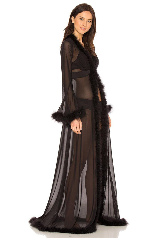 GLAM FEATHER ROBE | GLAM FEATHER ROBE | KISSKILL Online Designer Lingerie