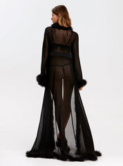GLAM FEATHER ROBE | GLAM FEATHER ROBE | KISSKILL Online Designer Lingerie