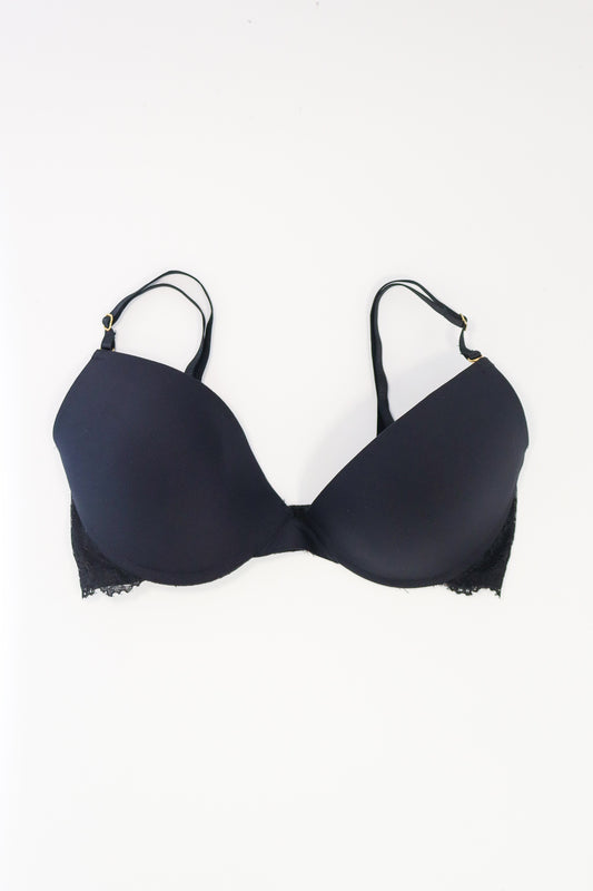 BLACK BRA WITH LACE BACK 14C