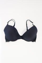 BLACK BRA WITH LACE BACK 14C