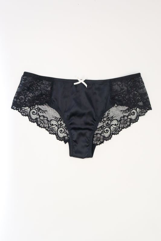 Silk Black Knicker Small