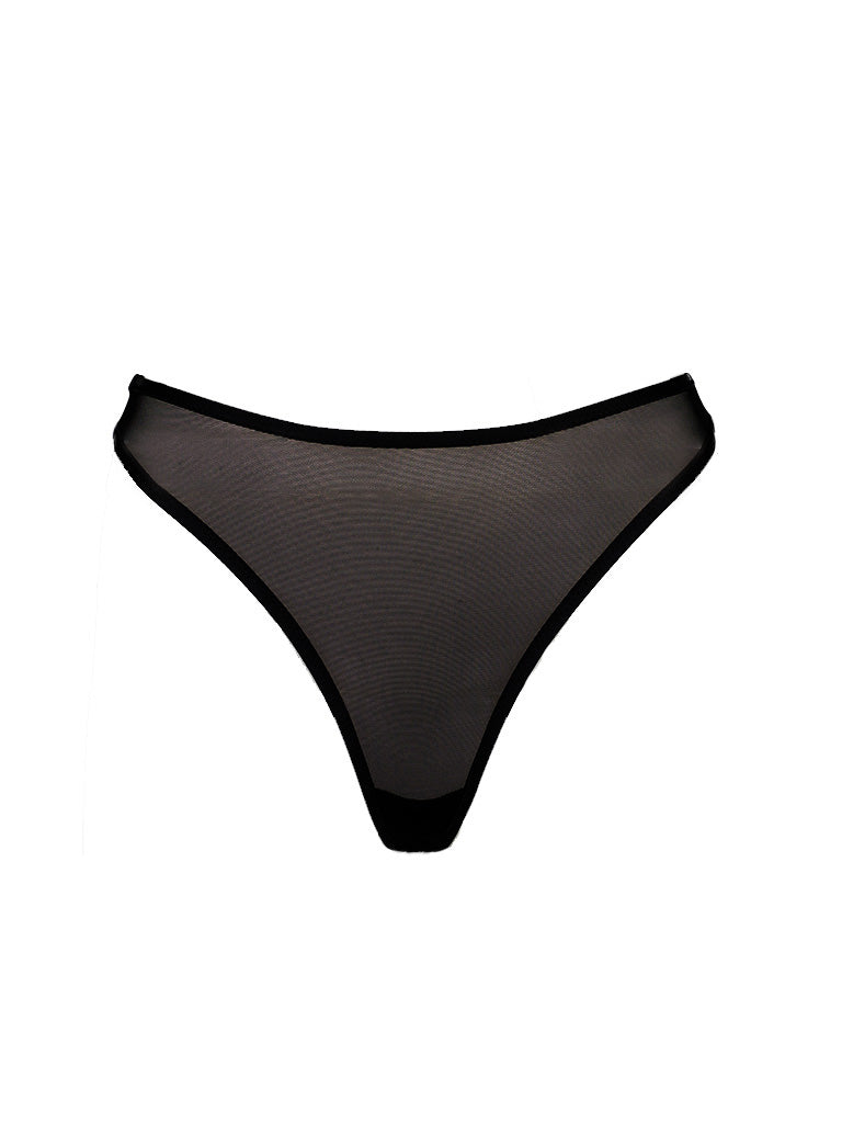 Black Mesh Thong With Straps Sheer Bondage G-string Panties -  Canada