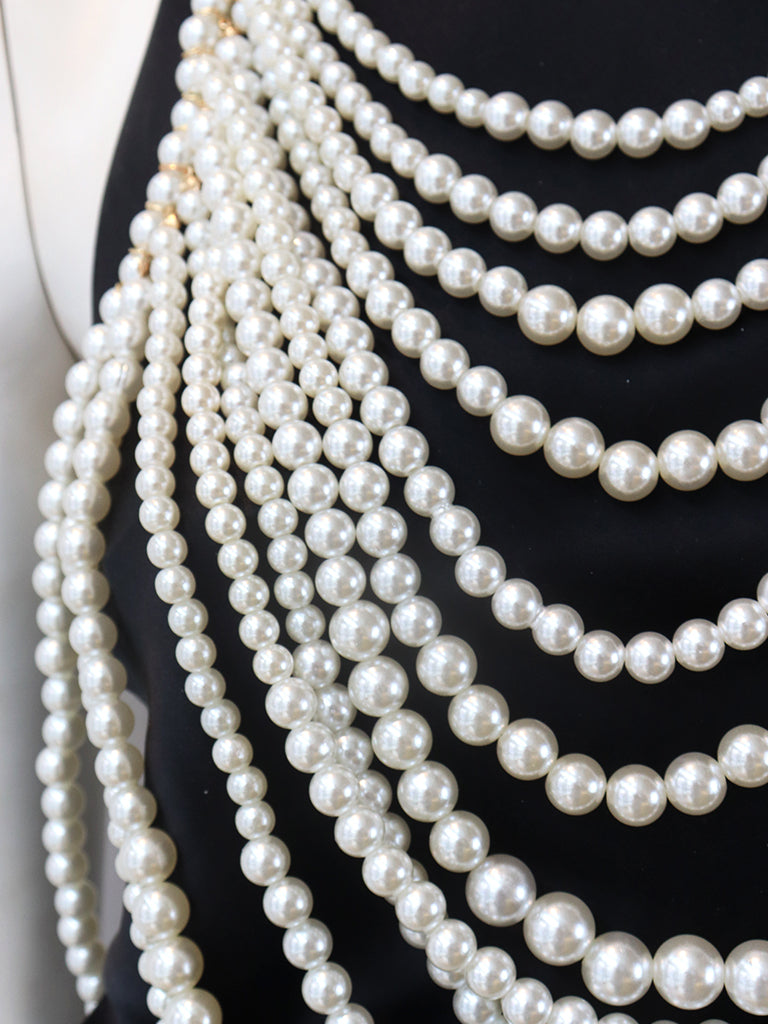 Pearl Multi Layer Body Chain | Archive Sample